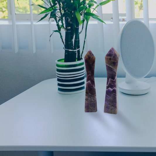 Amethyst crystal gemstone towers